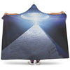 UFO Pyramid Print Hooded Blanket