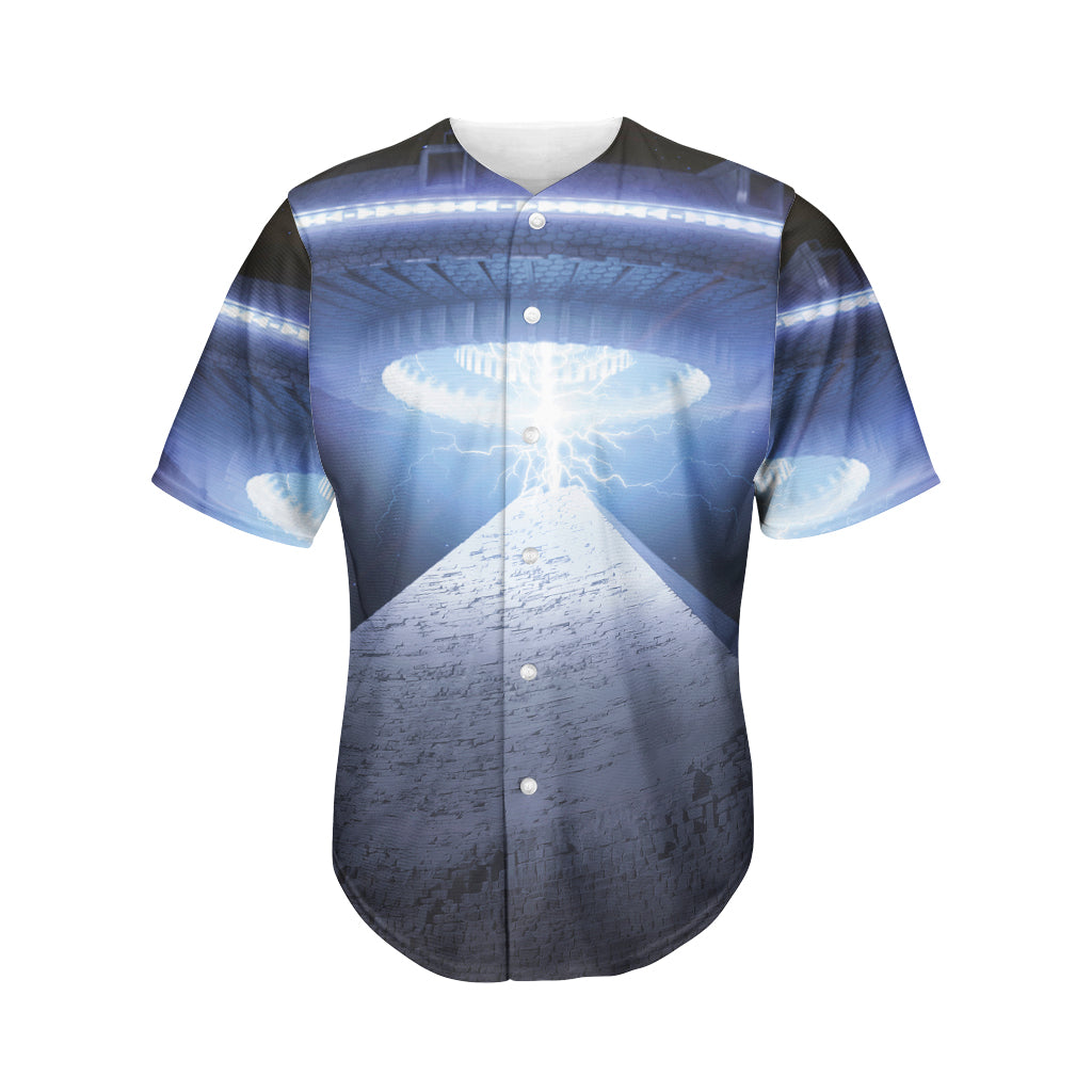 UFO Pyramid Print Men's Baseball Jersey