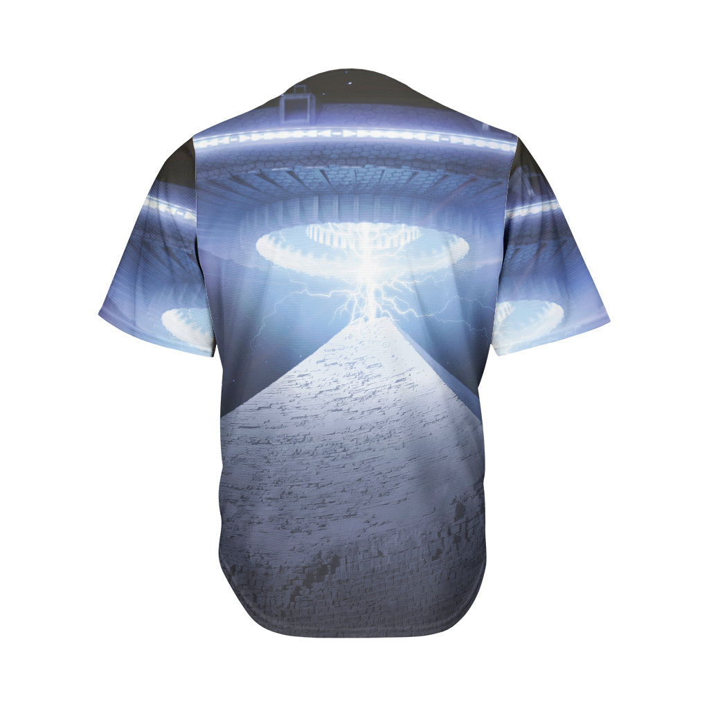 UFO Pyramid Print Men's Baseball Jersey