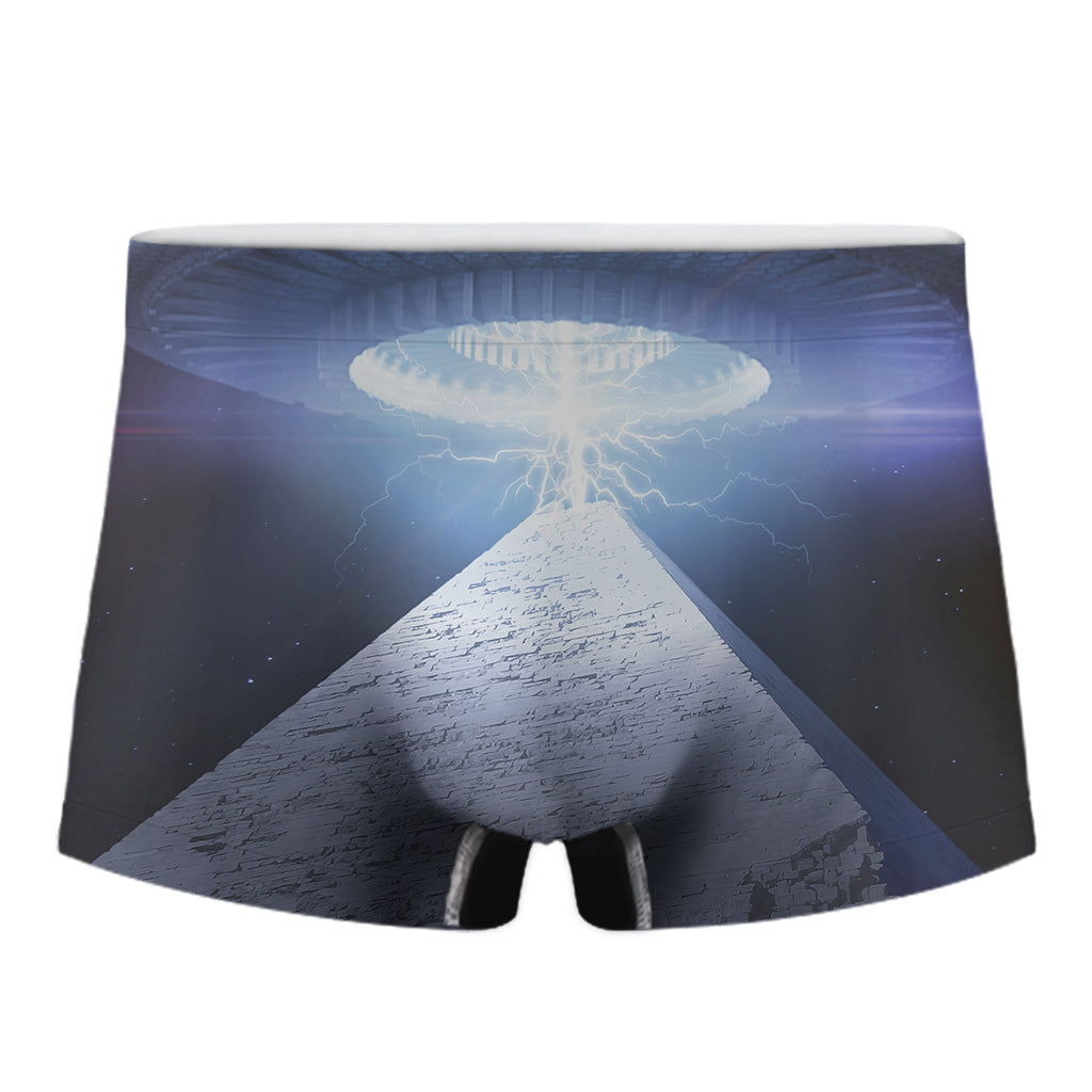 UFO Pyramid Print Men's Boxer Briefs