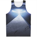 UFO Pyramid Print Men's Tank Top