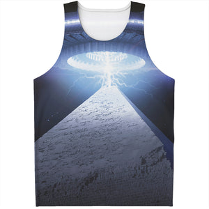 UFO Pyramid Print Men's Tank Top