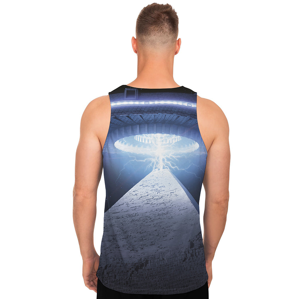 UFO Pyramid Print Men's Tank Top