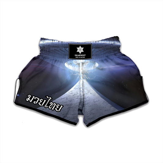 UFO Pyramid Print Muay Thai Boxing Shorts