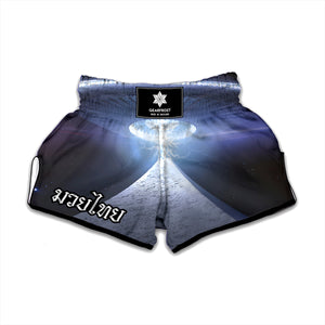 UFO Pyramid Print Muay Thai Boxing Shorts