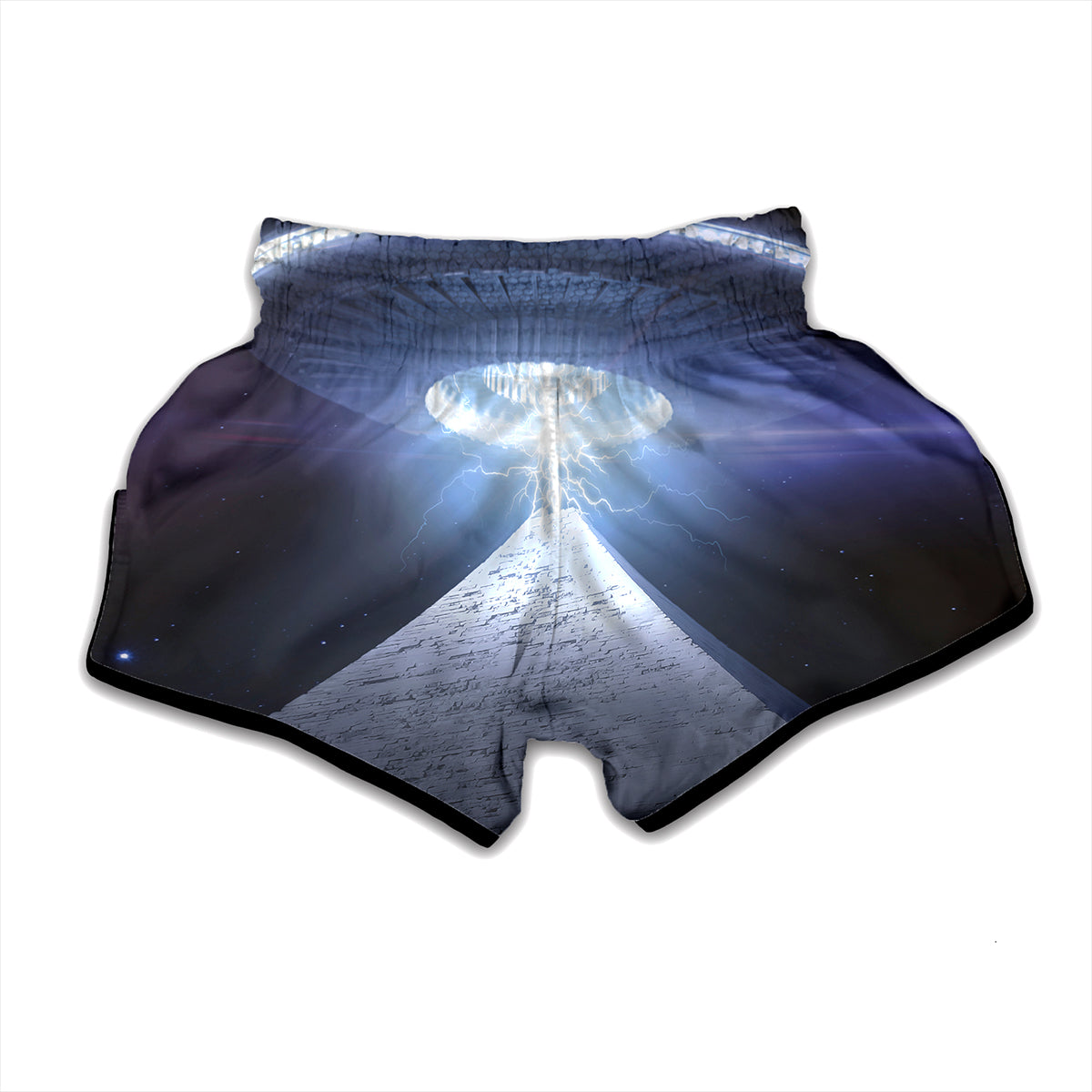 UFO Pyramid Print Muay Thai Boxing Shorts