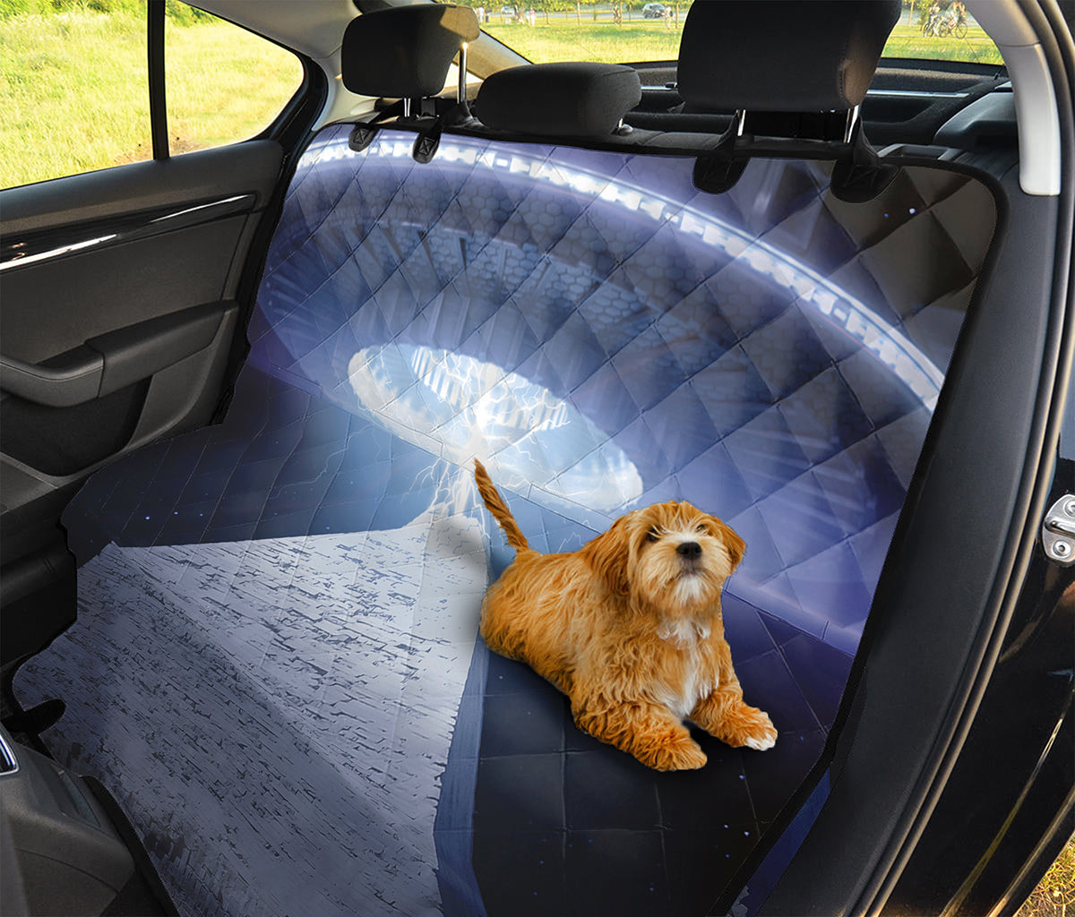 UFO Pyramid Print Pet Car Back Seat Cover