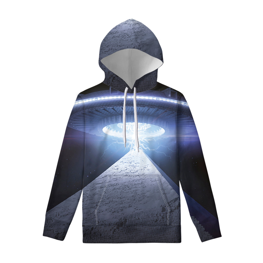 UFO Pyramid Print Pullover Hoodie