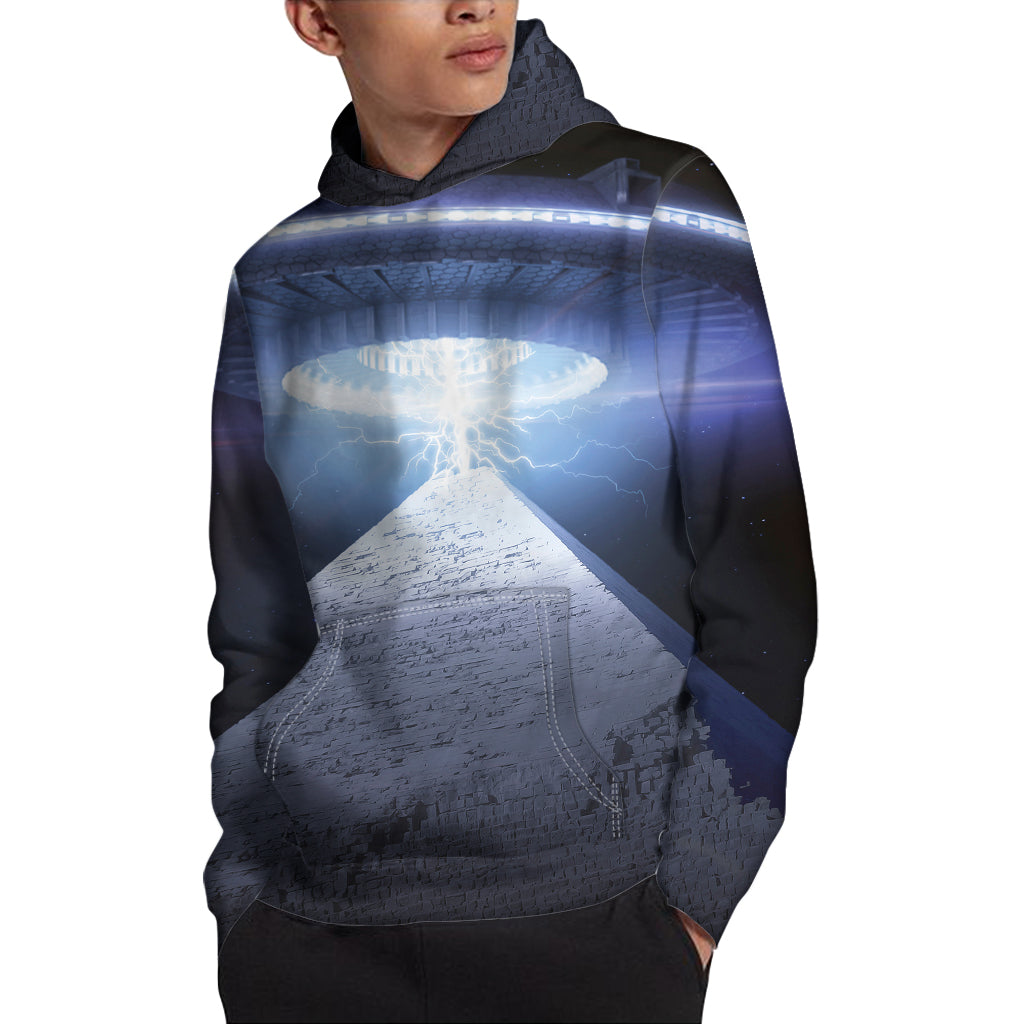 UFO Pyramid Print Pullover Hoodie