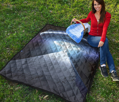 UFO Pyramid Print Quilt