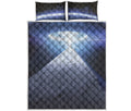 UFO Pyramid Print Quilt Bed Set