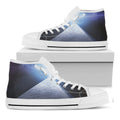 UFO Pyramid Print White High Top Sneakers