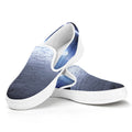 UFO Pyramid Print White Slip On Sneakers