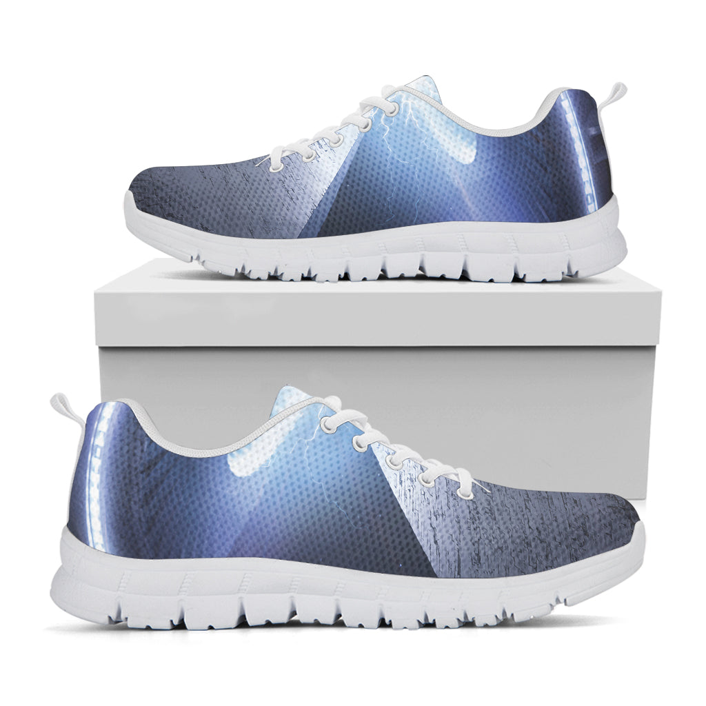 UFO Pyramid Print White Sneakers