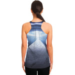 UFO Pyramid Print Women's Racerback Tank Top