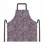 Umber Floral Bohemian Pattern Print Apron