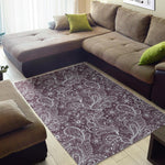 Umber Floral Bohemian Pattern Print Area Rug GearFrost