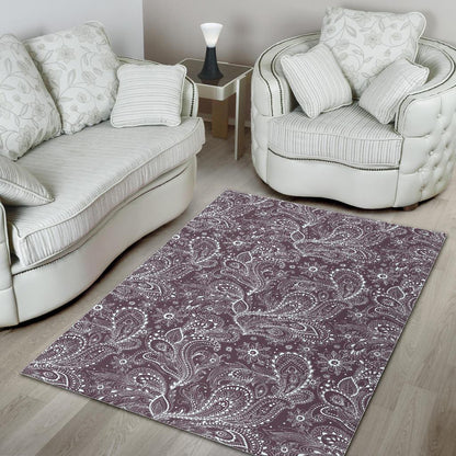 Umber Floral Bohemian Pattern Print Area Rug GearFrost