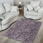 Umber Floral Bohemian Pattern Print Area Rug GearFrost