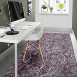 Umber Floral Bohemian Pattern Print Area Rug GearFrost