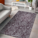 Umber Floral Bohemian Pattern Print Area Rug GearFrost