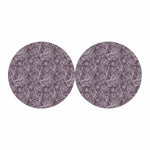 Umber Floral Bohemian Pattern Print Car Coasters