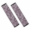 Umber Floral Bohemian Pattern Print Car Seat Belt Covers