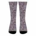 Umber Floral Bohemian Pattern Print Crew Socks