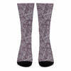 Umber Floral Bohemian Pattern Print Crew Socks