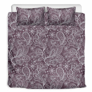 Umber Floral Bohemian Pattern Print Duvet Cover Bedding Set