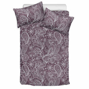 Umber Floral Bohemian Pattern Print Duvet Cover Bedding Set