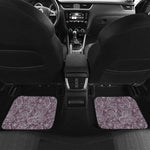 Umber Floral Bohemian Pattern Print Front and Back Car Floor Mats
