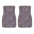 Umber Floral Bohemian Pattern Print Front Car Floor Mats