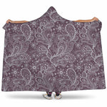 Umber Floral Bohemian Pattern Print Hooded Blanket