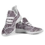 Umber Floral Bohemian Pattern Print Mesh Knit Shoes GearFrost