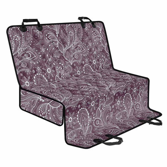 Umber Floral Bohemian Pattern Print Pet Car Back Seat Cover