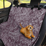 Umber Floral Bohemian Pattern Print Pet Car Back Seat Cover