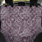Umber Floral Bohemian Pattern Print Pet Car Back Seat Cover