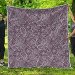 Umber Floral Bohemian Pattern Print Quilt