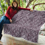 Umber Floral Bohemian Pattern Print Quilt