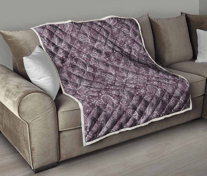 Umber Floral Bohemian Pattern Print Quilt