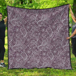 Umber Floral Bohemian Pattern Print Quilt