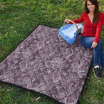 Umber Floral Bohemian Pattern Print Quilt