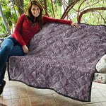 Umber Floral Bohemian Pattern Print Quilt