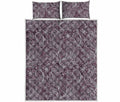 Umber Floral Bohemian Pattern Print Quilt Bed Set