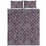 Umber Floral Bohemian Pattern Print Quilt Bed Set