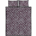 Umber Floral Bohemian Pattern Print Quilt Bed Set