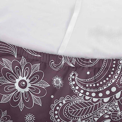 Umber Floral Bohemian Pattern Print Sofa Cover