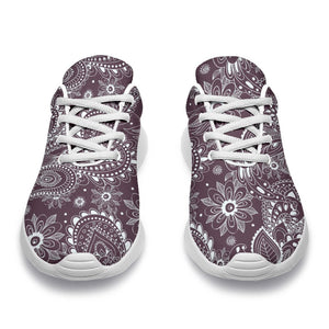 Umber Floral Bohemian Pattern Print Sport Shoes GearFrost