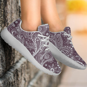 Umber Floral Bohemian Pattern Print Sport Shoes GearFrost